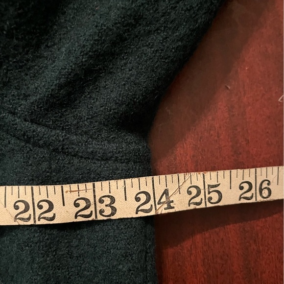 VINTAGE STAPF Sweater Boiled Wool XL Green Metal Button Apres Ski Lodge Austria - Picture 8 of 10